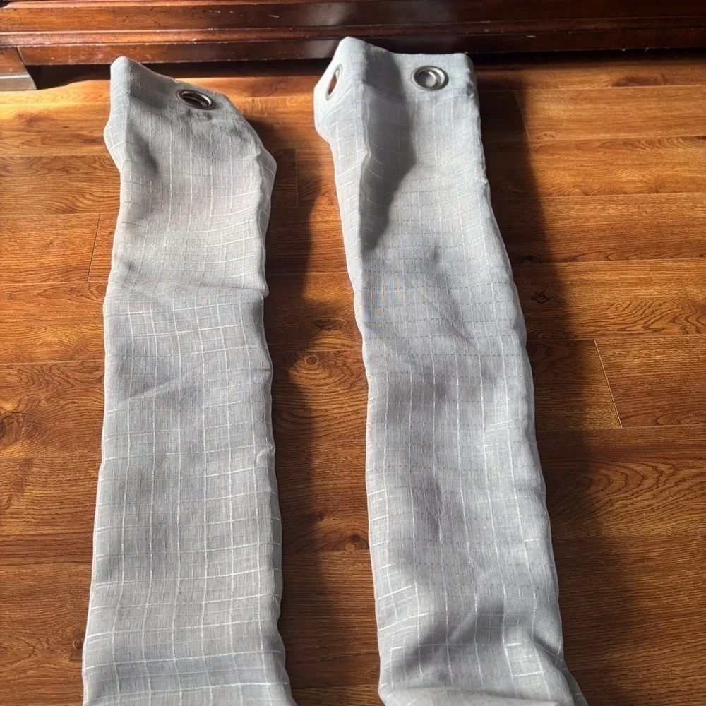 Gray Grommet Curtain Panels set of 2